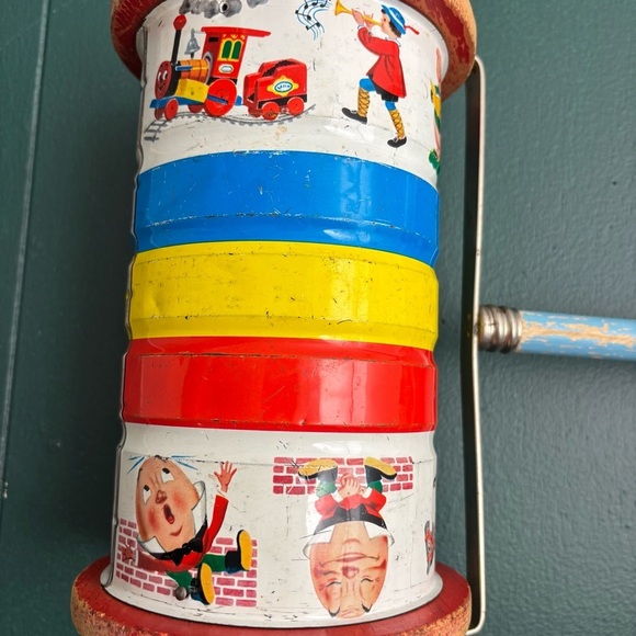 Vintage 1950 Fisher-Price Musical Chime roller toy with nursery rhymes - Picture 10 of 13